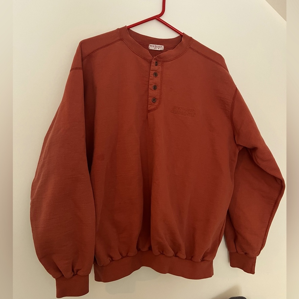 Vintage Rust Red Sweatshirt Northern Elements